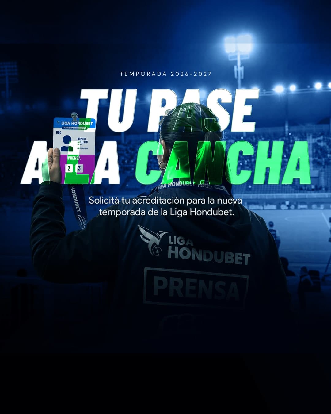 Solicitá tu acreditación para la Liga Hondubet